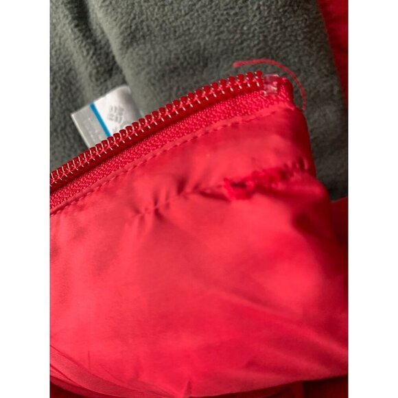 Columbia Womens Red Puffer Vest Small Fleece Lined Outerwear Warm Winter Jacket - Picture 5 of 10